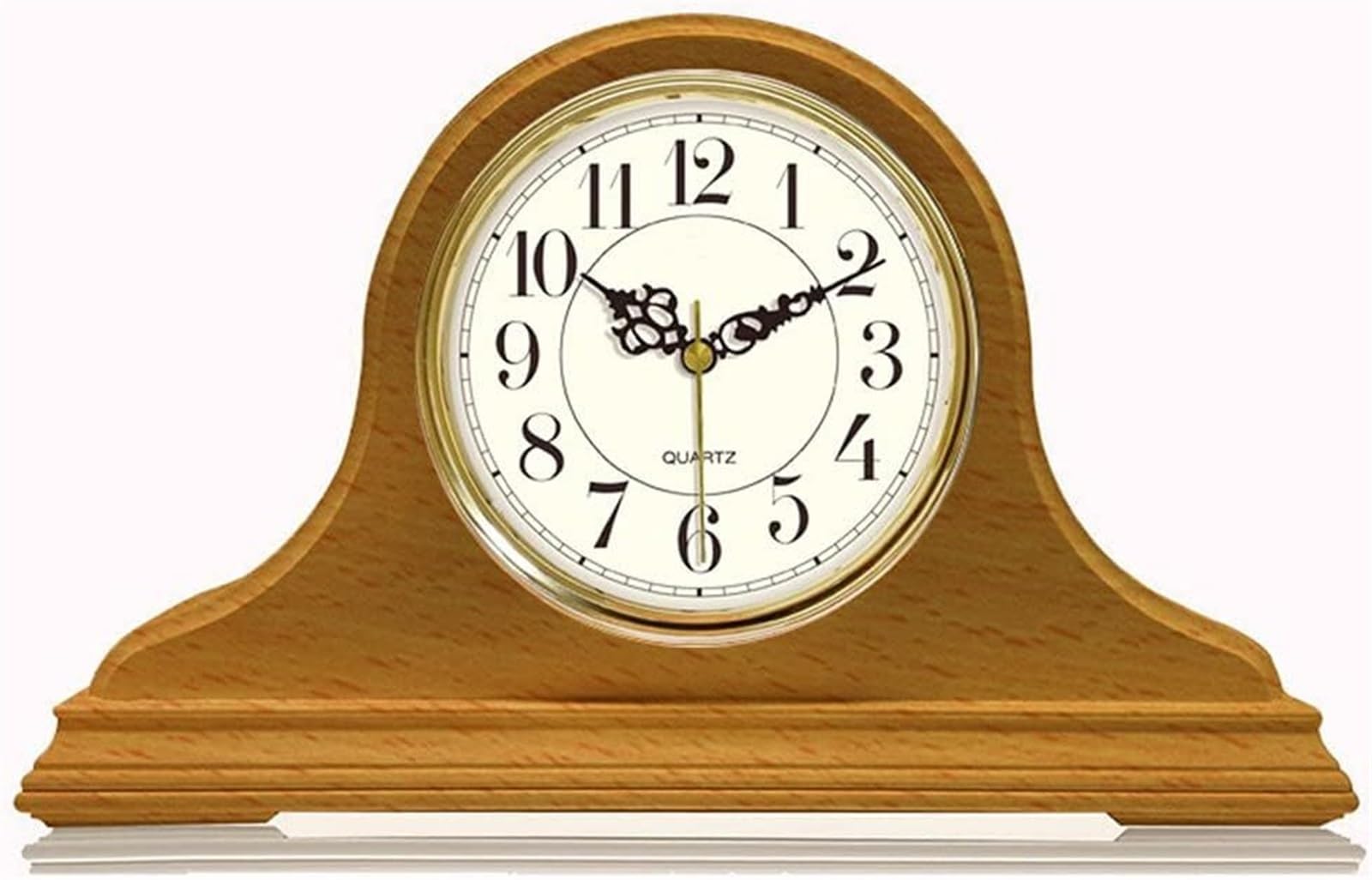 Relojes de sobremesa para Sala de Estar Funciona con Pilas Decoración de cabecera Reloj de Escritorio Reloj de Manto de Madera silencioso Estante de Madera Maciza Reloj de Mesa DEC