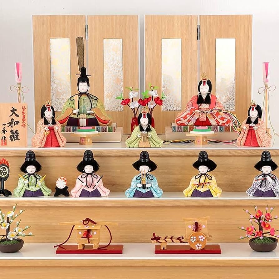 雛人形　木村一秀作　江戸木目込人形　十人飾り三段セット・アウトレット商品 雛人形木村一秀作江戸木目込人形十人飾り三段セット・アウトレット商品