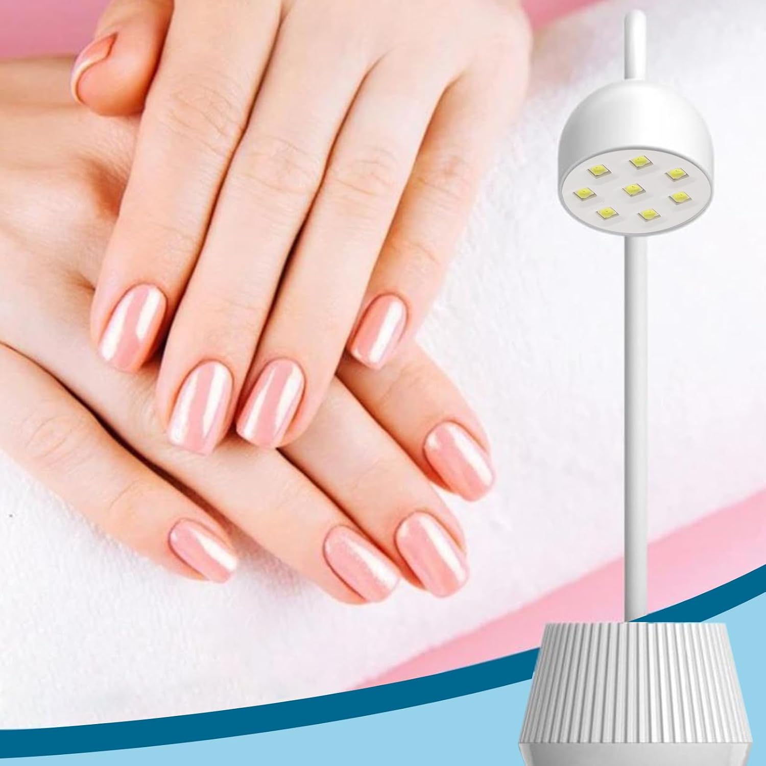 24w LED Nail Lamp for Gel Nails Table Light with Power Cord for Manicure and Salon Use