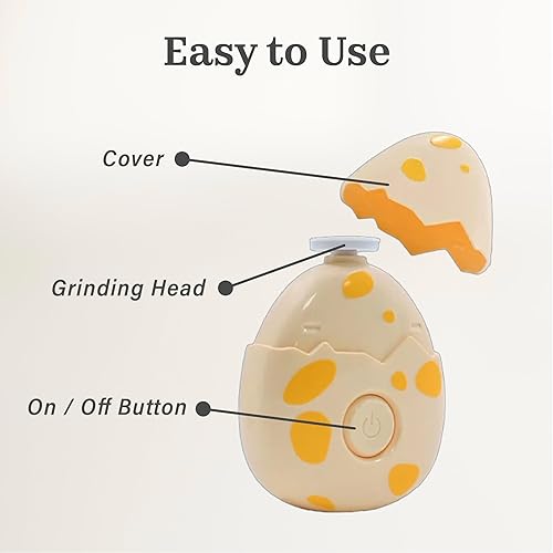 Miniatura 8 de Juego de cortaúñas eléctrico para bebés con 6 cabezales de molienda y bolsa de viaje, lima suave para el cuidado de uñas para recién nacidos, bebés