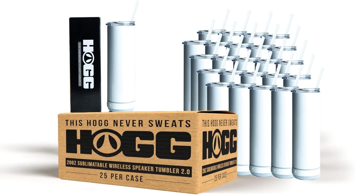 Hogg 20oz Sublimatable Wireless Speaker Tumbler 2.0 Case