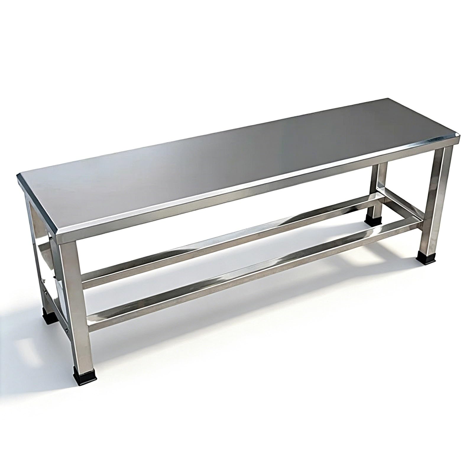 Panchina da Esterno in Acciaio Inox 304 Panchina da Giardino 2 Posti Resistenti Alle Intemperie Portata Massima 250kg per Casa Parco Ospedale Cambiarsi le Scarpe(80x35x45cm/31.5x13.8x17.7in)