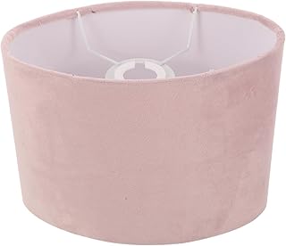 Velvet Oval Lampshade 7.3 Inch White Fabric Lamp Shade Table Light Cover Accessory Soft