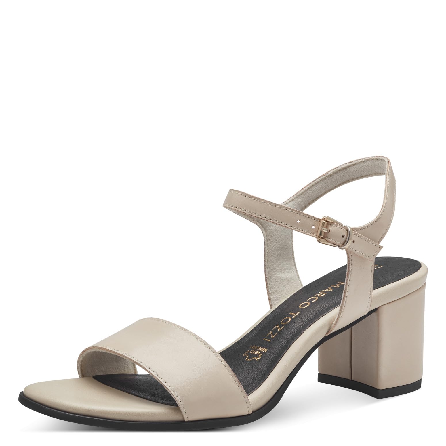MARCO TOZZI Women's 2-28377-42 Heeled Sandal, Cream, 5.5