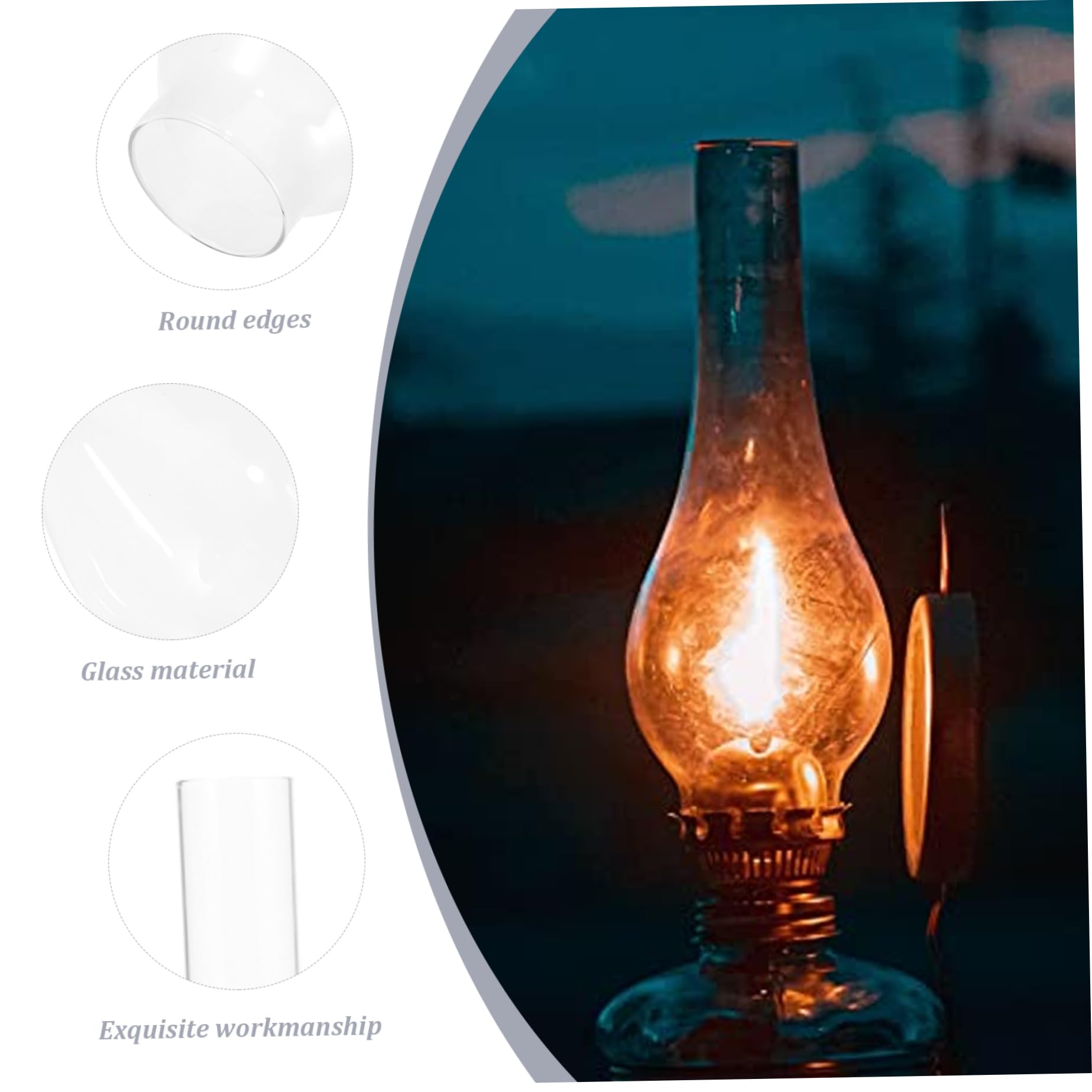 Verre D'abat-jour Pour Lampe à Gaz De Camping – Cylindre Transparent (remplacement)
