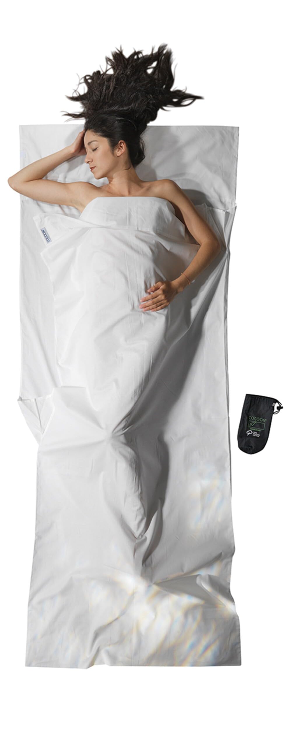 Cocoon Sac de Couchage en Coton Bio - Blanc Naturel - Rectangulaire
