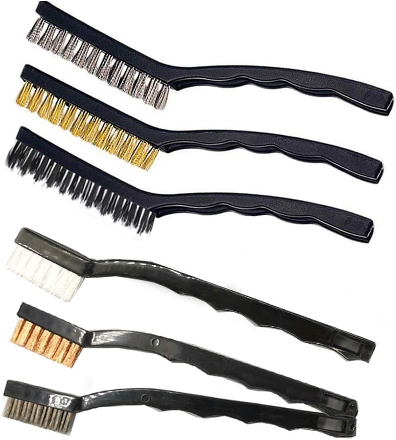 Drahtbürsten, 3 Stück Messing Drahtbürste, Mini Drahtbürste, Rost