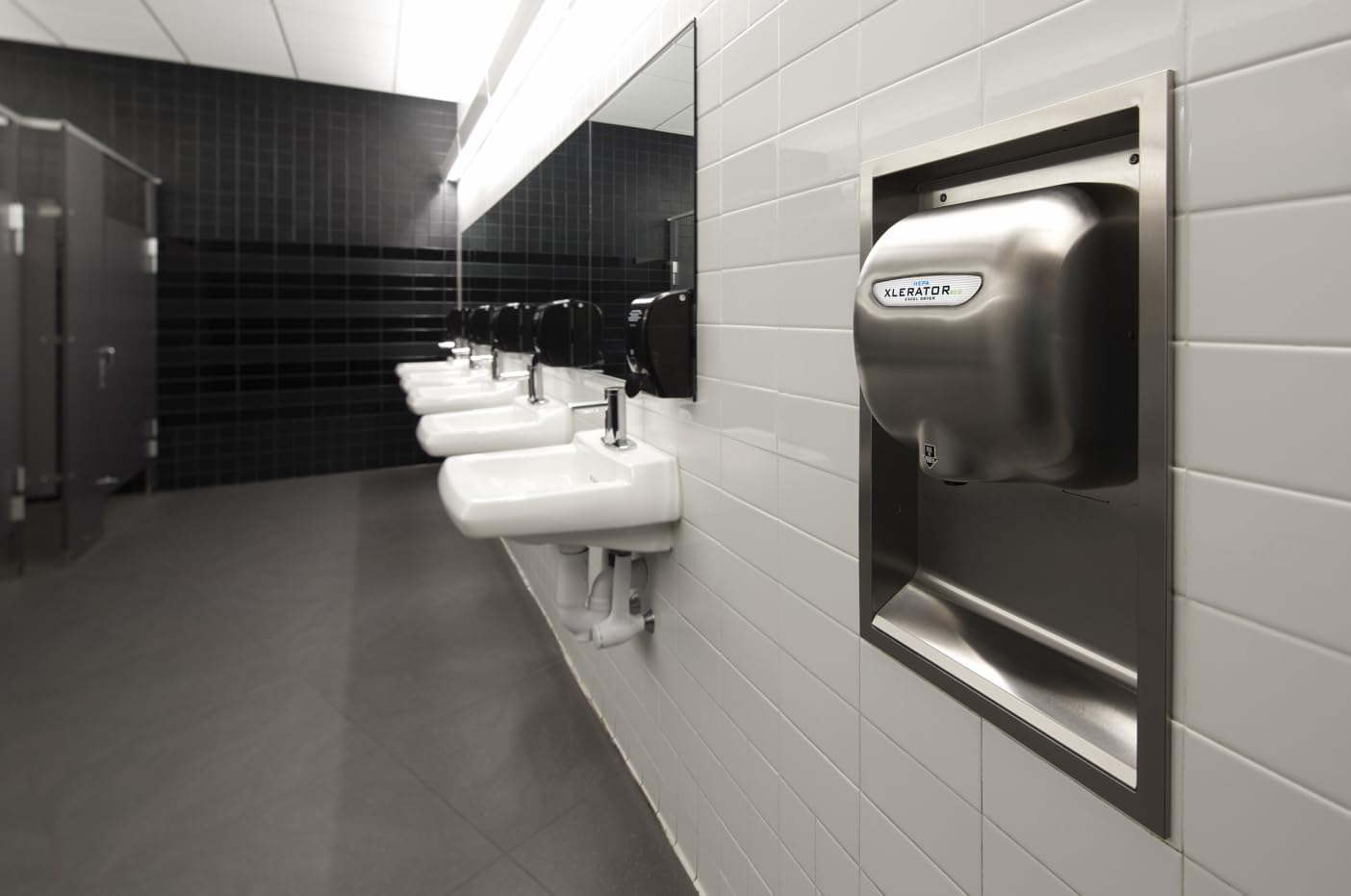 XLERATORECO Hand Dryer with Electrostatic HEPA (eHEPA) Filtration, High-Speed, Energy-Efficient, 110 Volts, XL-C-ECO-H-110V