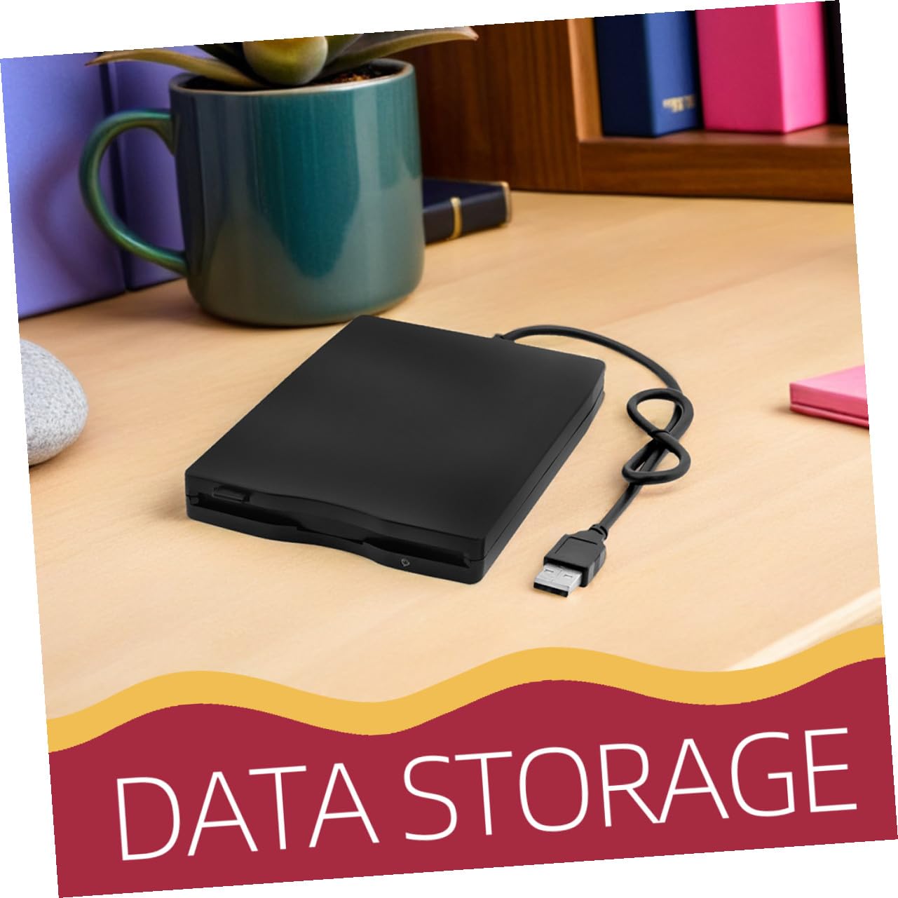 DOITOOL Unità Floppy Disk Esterna USB Portatile per Laptop Trasferimento Dati da Floppy Disk Compatibile con Sistemi Operativi Nero