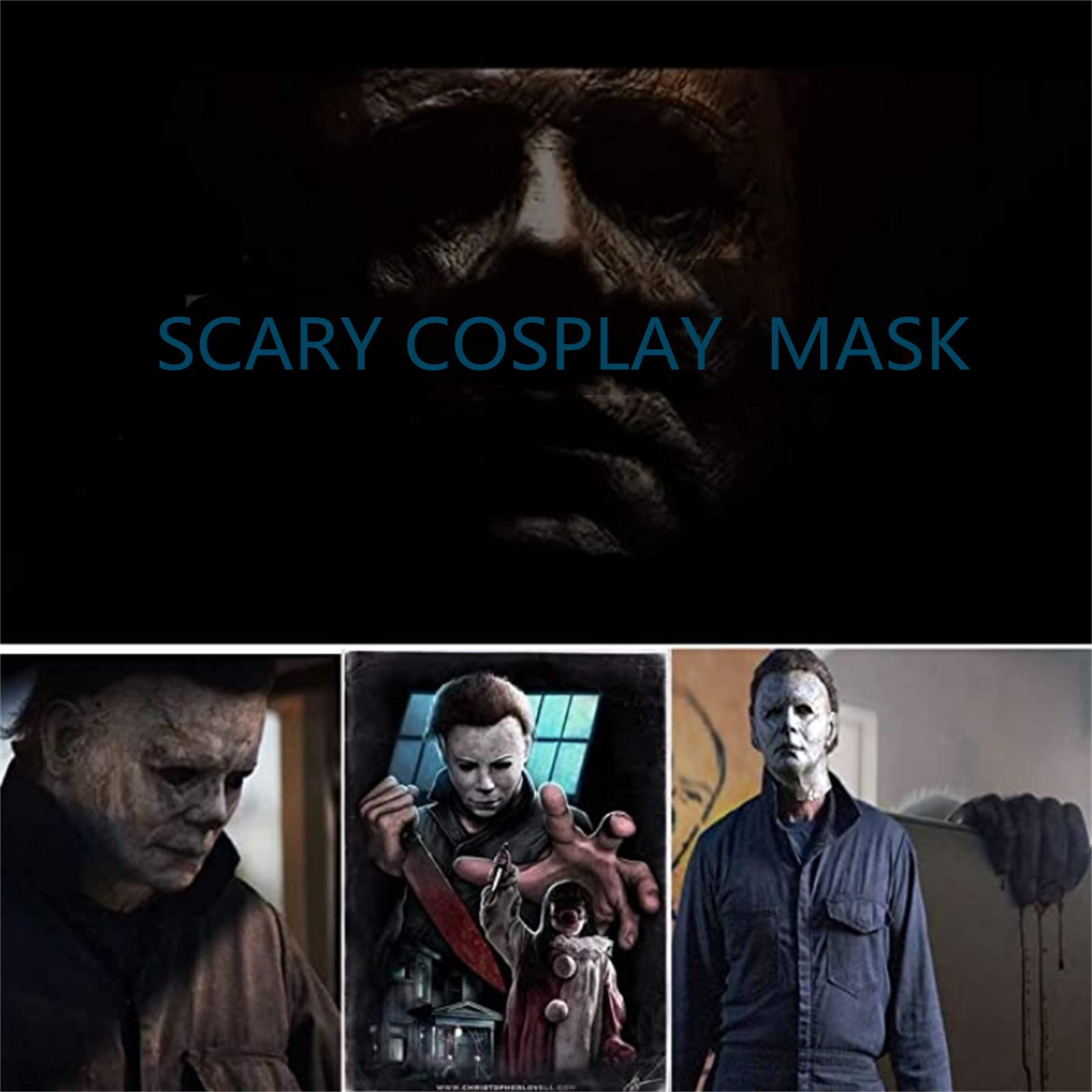 Buy 2021 NEW Michael Myers Mask, Latex Full Head Mask,Halloween Kills