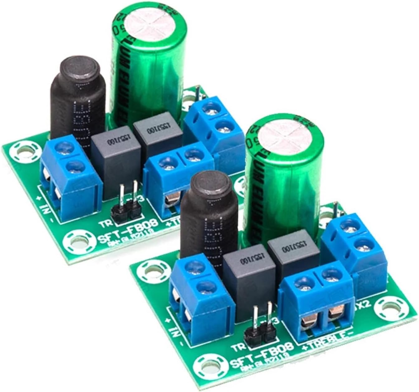 2PCS 2 Way 80W Filter Circuit Treble Bass Frequency Divider Home Theater HiFi Stereo Audio DIY Speaker Crossover Filters