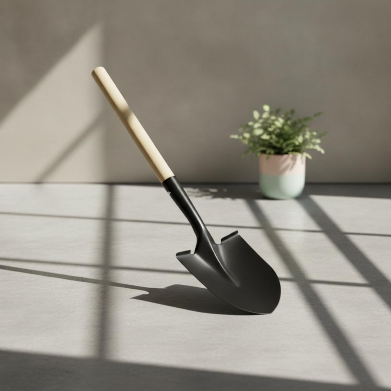 Harilla Pala de Jardinería Punta Aguda de Pala de Trasplante Herramienta de Excavación Acero Manganeso Templado y Mango de Madera Ergonómico, 68CM, Square Head