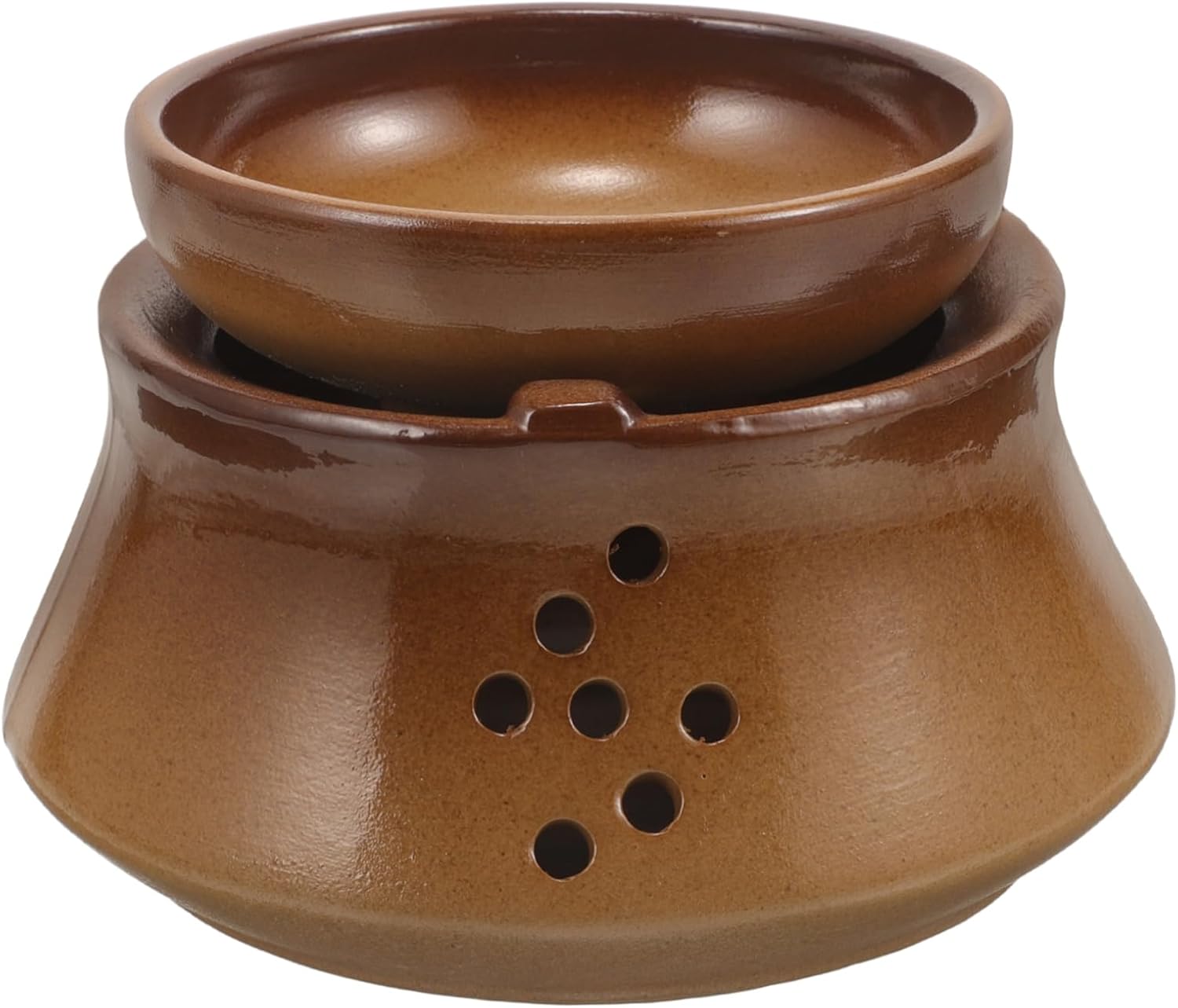 Cabilock Teapot Warmer Tea Set Ceramic Heater Base Tea Cup Warmer Saucers for Home Decor