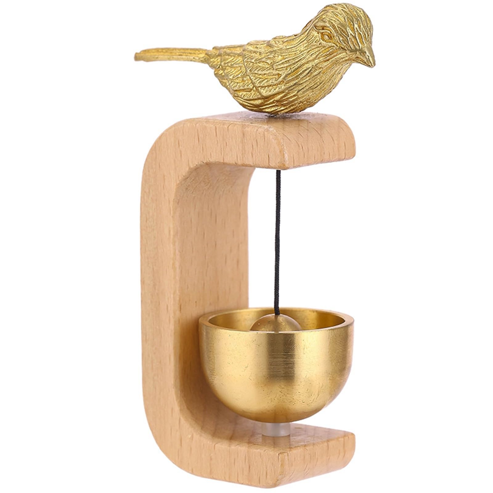Ilumos Elegant Beech Wooden Door Chime Bell - Magnetic Mount Stylish Nest Design for Home, Business, Classroom, and Shopkeeper Use