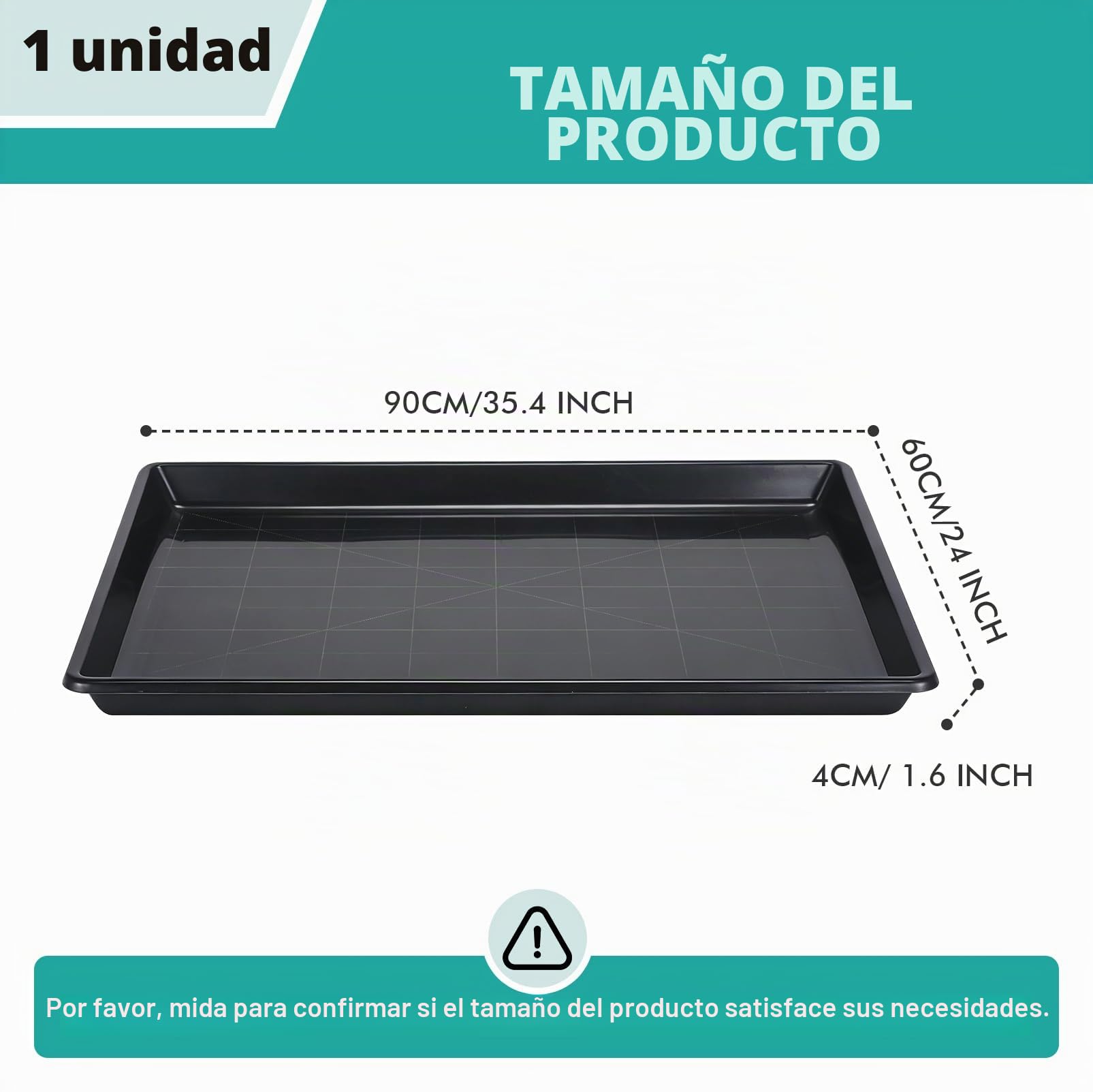 Bandeja Extragrande para el Aceite del Coche, 90 x 60 x 4 cm | bandeja colectora de aceite para debajo del coche, bandeja colectora de aceite, recipiente grande de plástico