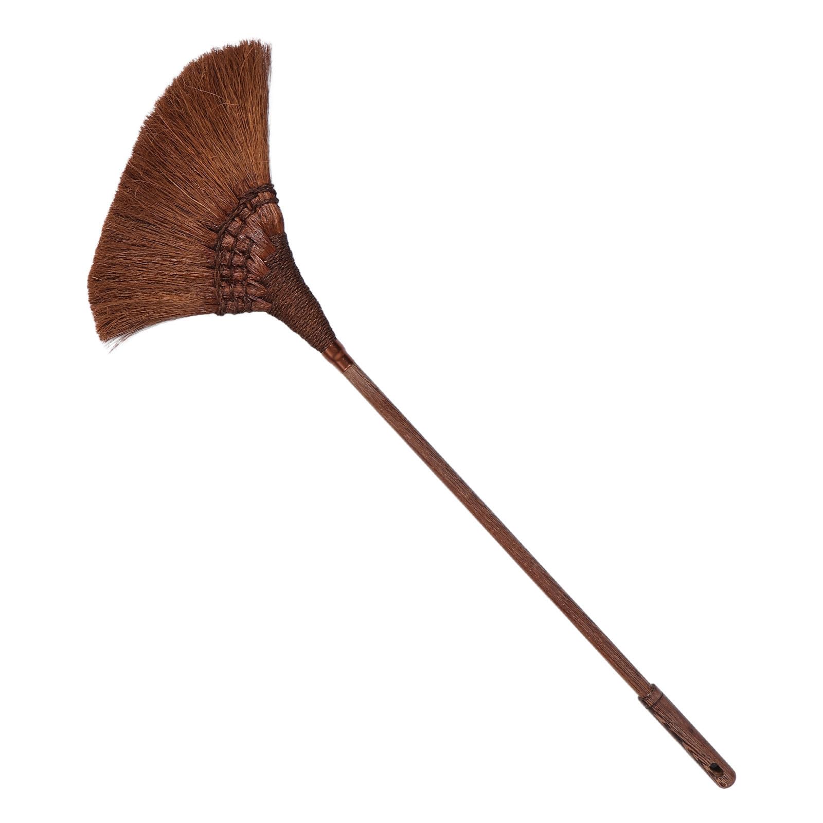 TOYANDONA Scopa Spazzatrice in Palma con Manico in Legno 90cm, Setole Morbide e Resistenti, Delicata del Pavimento, per Cortili e sotto i Mobili