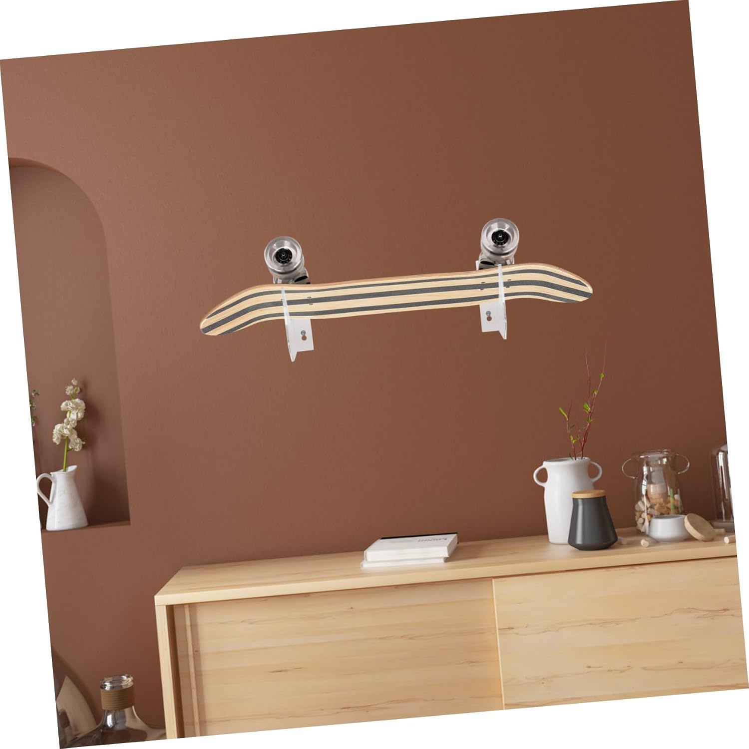 2pcs Skateboard Mount Wall Ski Rack Longboard Display Skateboard Deck Organizer Wall Mount Display