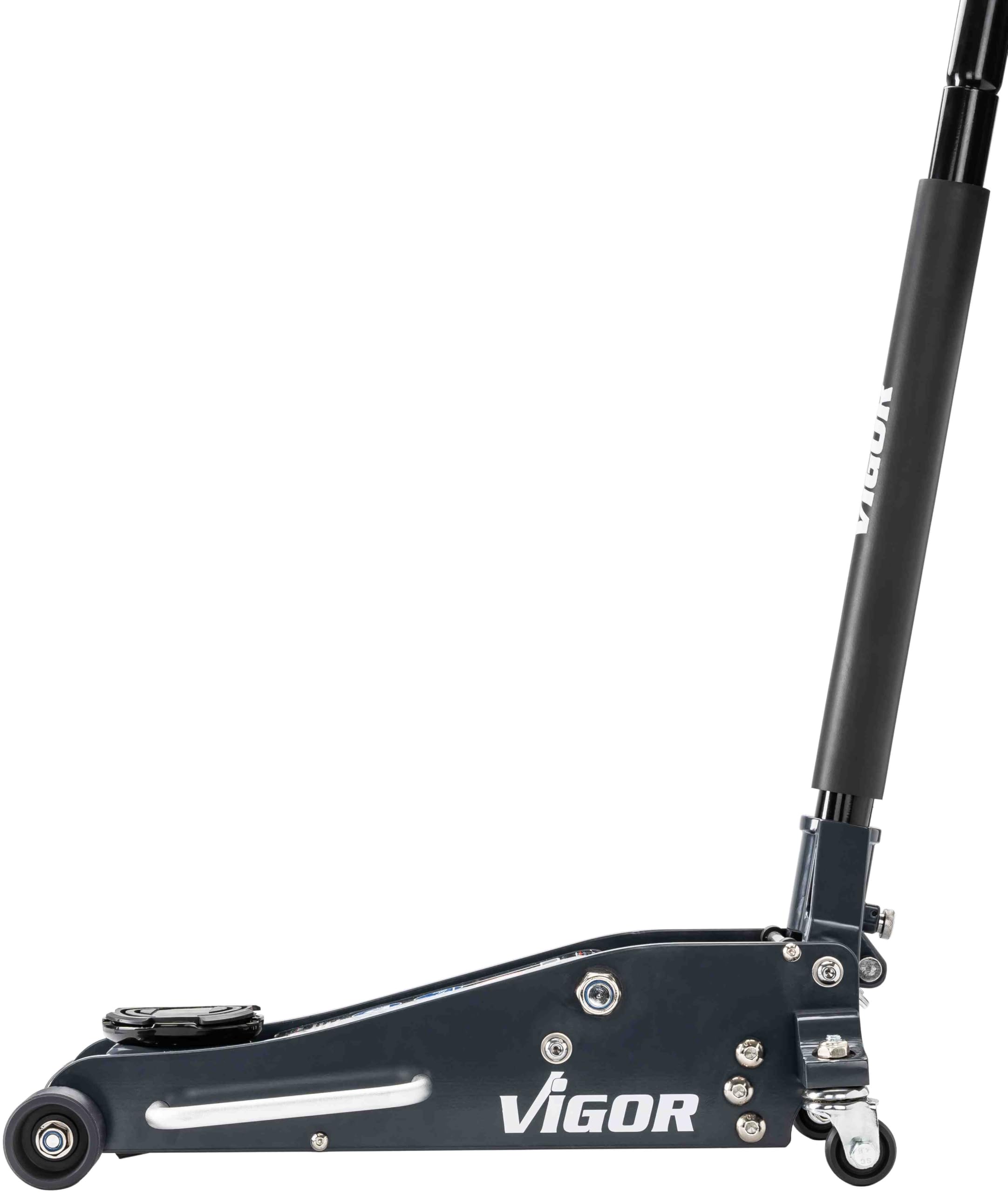 Vigor V6028-1.5-A hydrauliczny podnośnik samochodowy, udźwig 1,5 t, 14,5 kg, lekki i manewrowy, do wymiany kół i napraw pod pojazdem