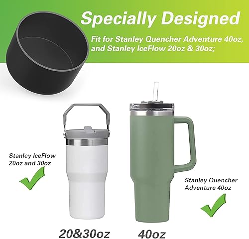 Miniatura 4 de Funda protectora de silicona para botellas de agua Hydroflask de 12 a 24 onzas, funda inferior antideslizante, funda inferior para parachoques,