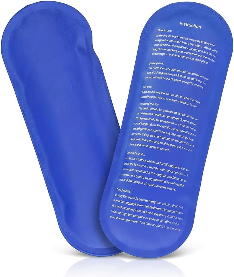 Ice Pack Small 90g - Traveling Ice Pack for Medication Compatible with Most Insulin Cooler Travel Case, Reusable, TSA Approved, Gel Freezer Packs for Medicine (2 Packs)