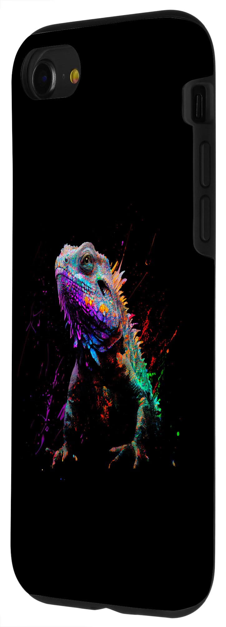 iPhone SE (2020) / 7 / 8 Colorful Bearded Dragon Lizard Splash Art Design Case - Image 2