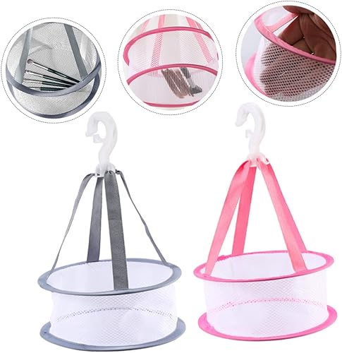 Miniatura 5 de OFFSCH 2 unids Bolsa de red de secado Plegable Suéter Secador Calcetines Red de Secado de Esponja de Maquillaje Red de Secado de Lavandería Rejilla