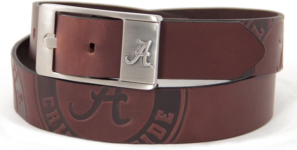 NCAA Georgia Bulldogs Brown Leather Brandished Belt - 38 Waist