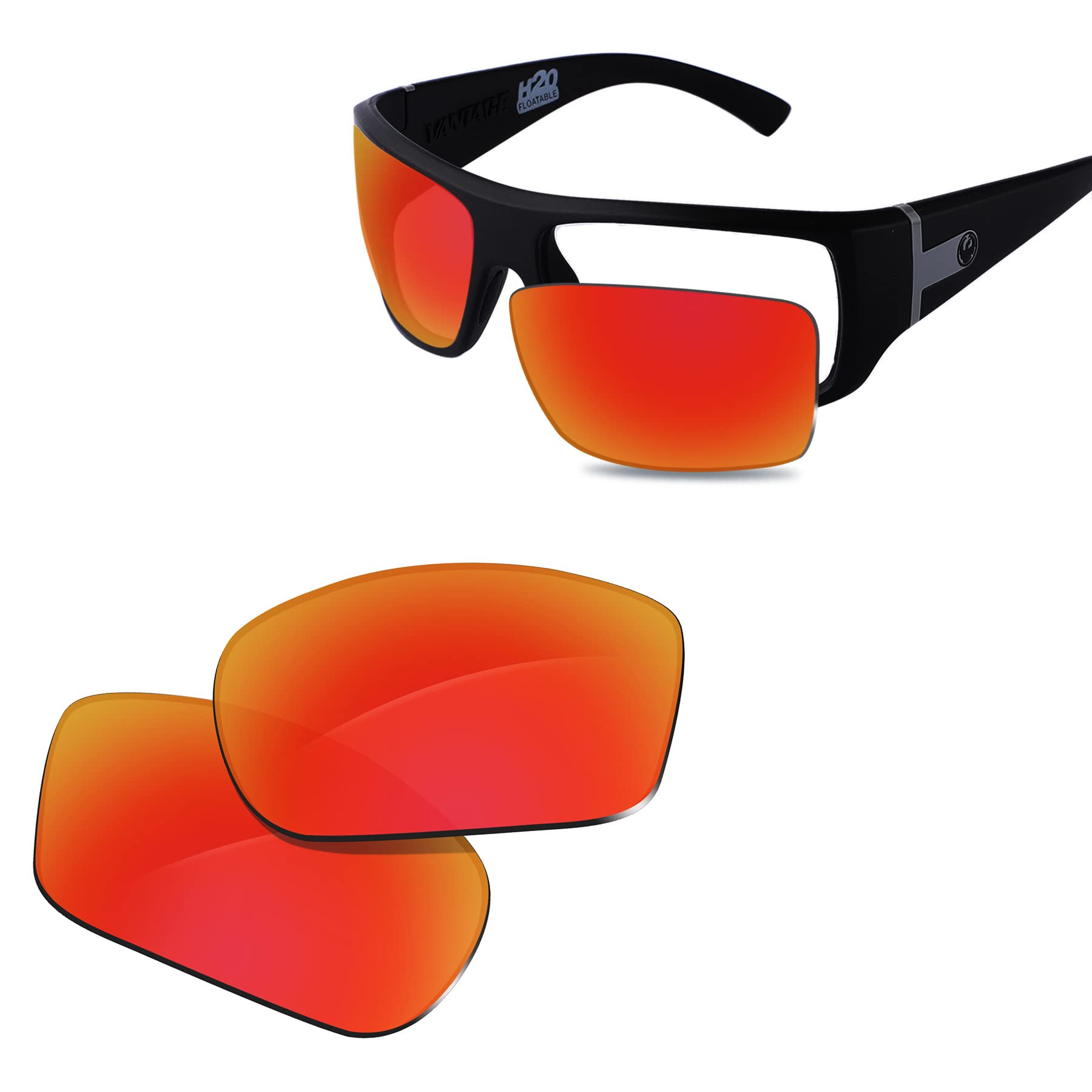 Verres optiques Dragon Vantage polarisés miroités rouge
