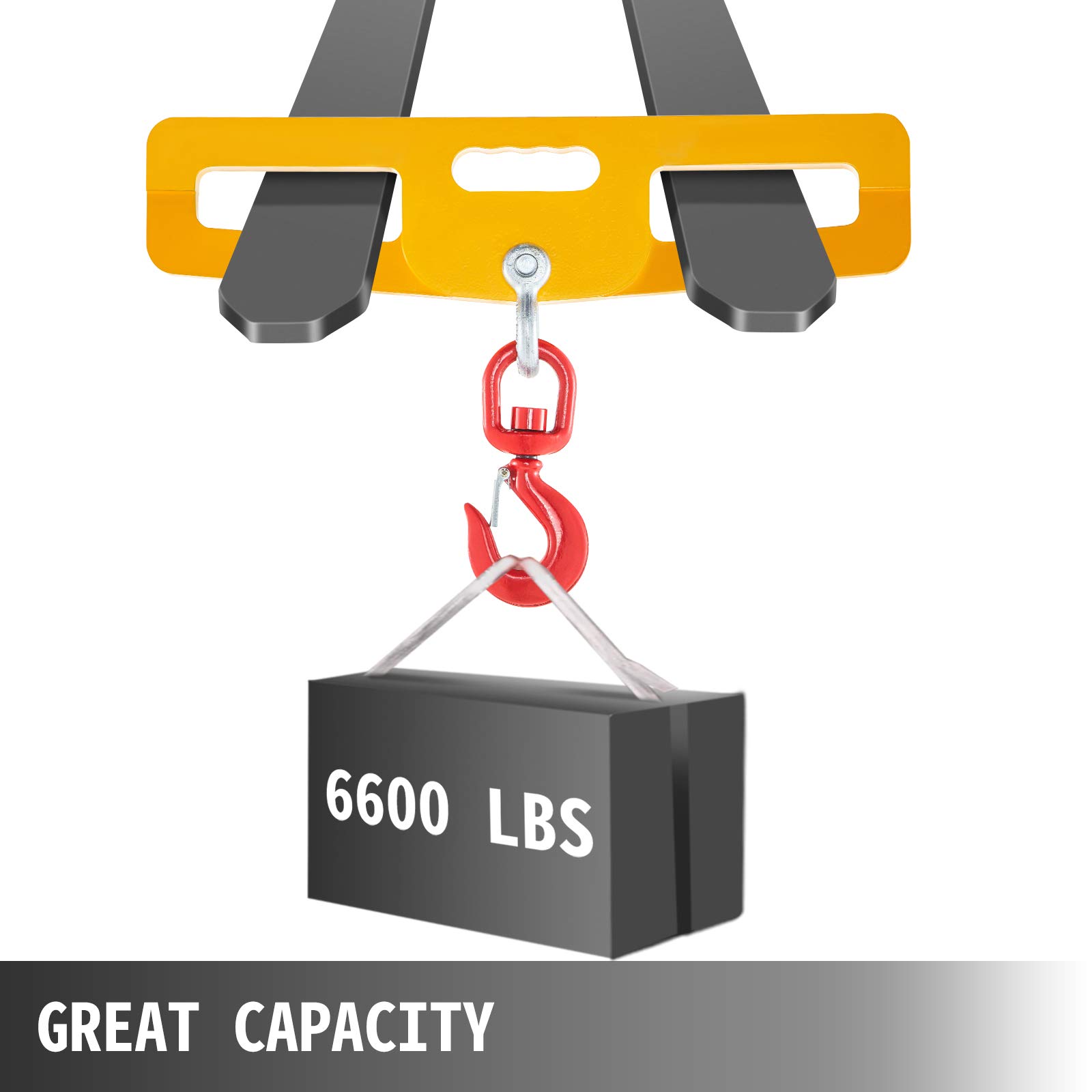 Buy VEVOR Forklift Hook 6600lbs Capacity, Forklift Hoist Swivel Hook
