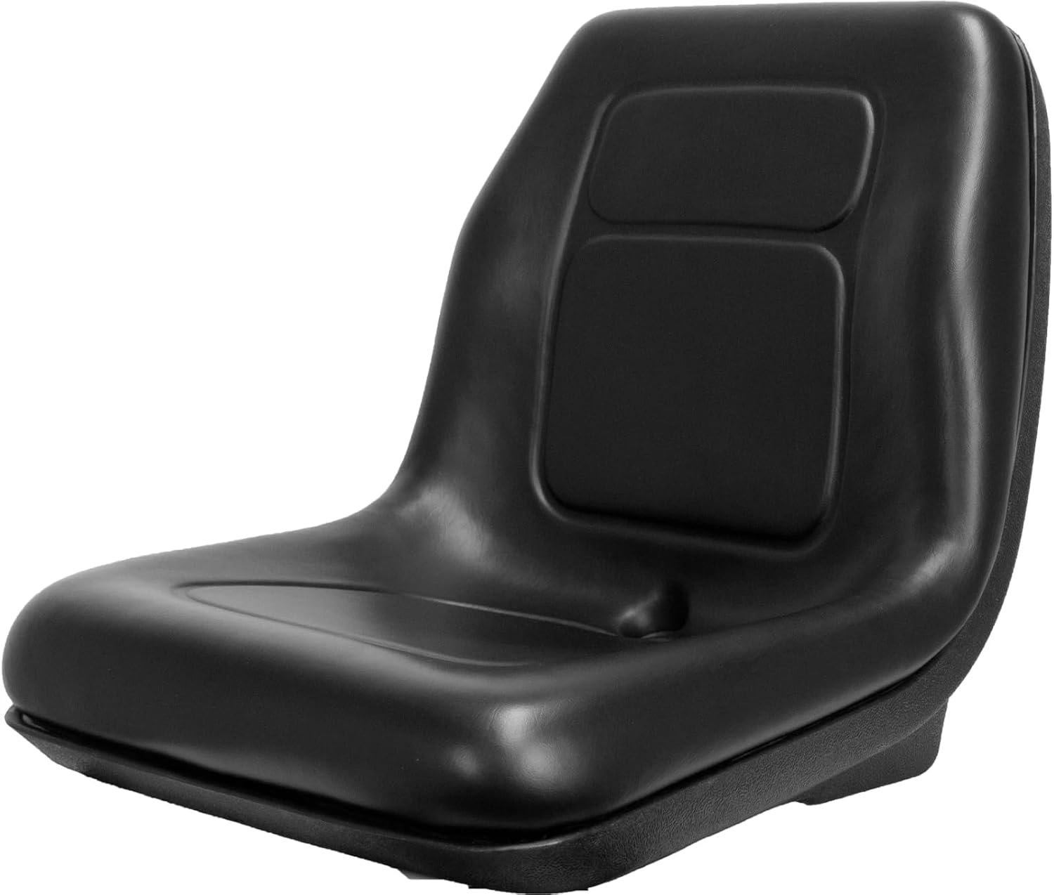 High Back Lawn Mower Seat, Black Vinyl, Universal Fit for Gravely, Husqvarna, Hustler Tractors