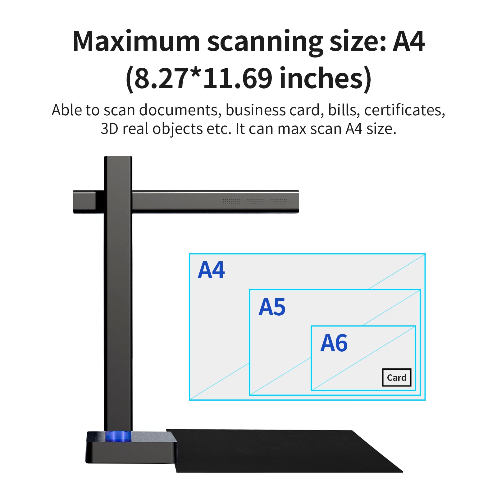 CZUR Shine800 Document Camera, 8MP Portable Document Scanner, OCR Multi-Language Recognition, USB Doc Camera for Live Demo, Web Conferencing, Remote Teaching - Mac OS/Windows 4