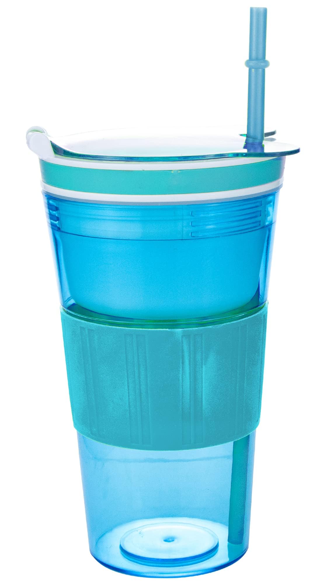 Cereal To Go, Cereal Container, Cereal On The Go Go Cereal Box Storage Container Cups Milk Yogurt Keeper Holder With Spoon (Blue-Cup)