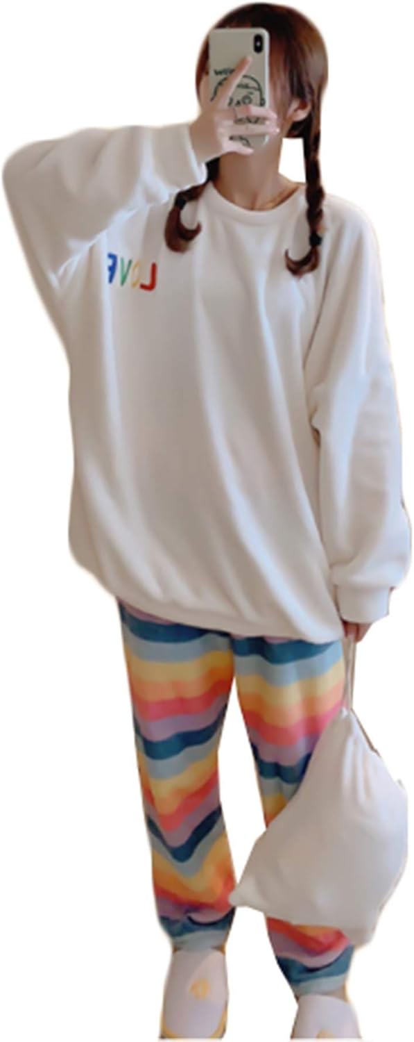 グードコ 今季も再入荷 長袖 上下セット もこもこ パジャマ レディース ルームウェア フラノ 肌に優しい 厚手 部屋着 寝間着 防寒 通気 かわいい