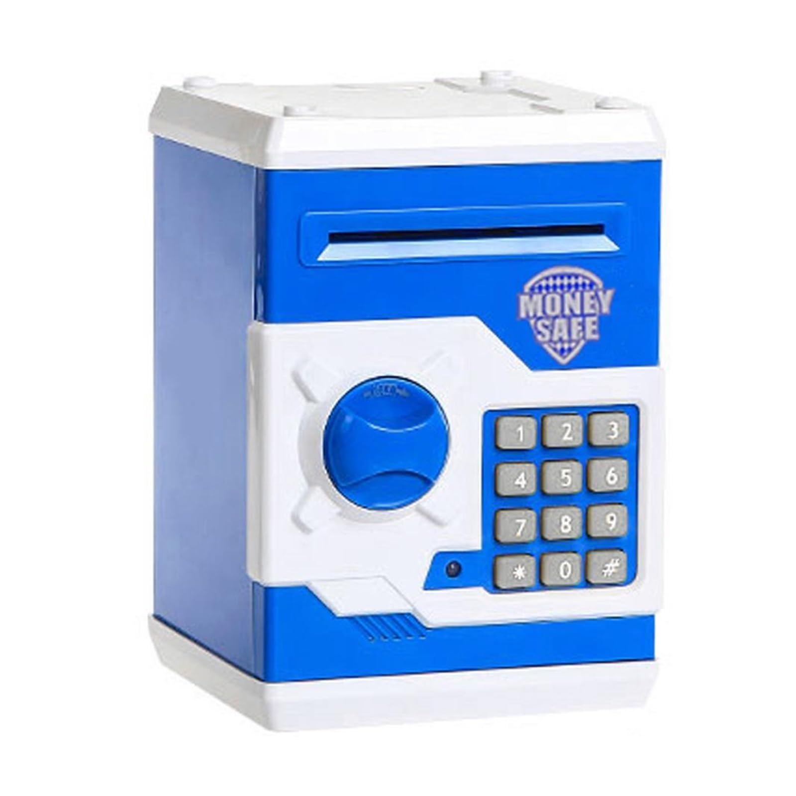 CVFRDD Security Safe Box Electronic Piggy Bank Safe Box, Money Boxes For Children ATM Password Cash Coin Saving Machine Kid Xmas Gifts(Blue-01)
