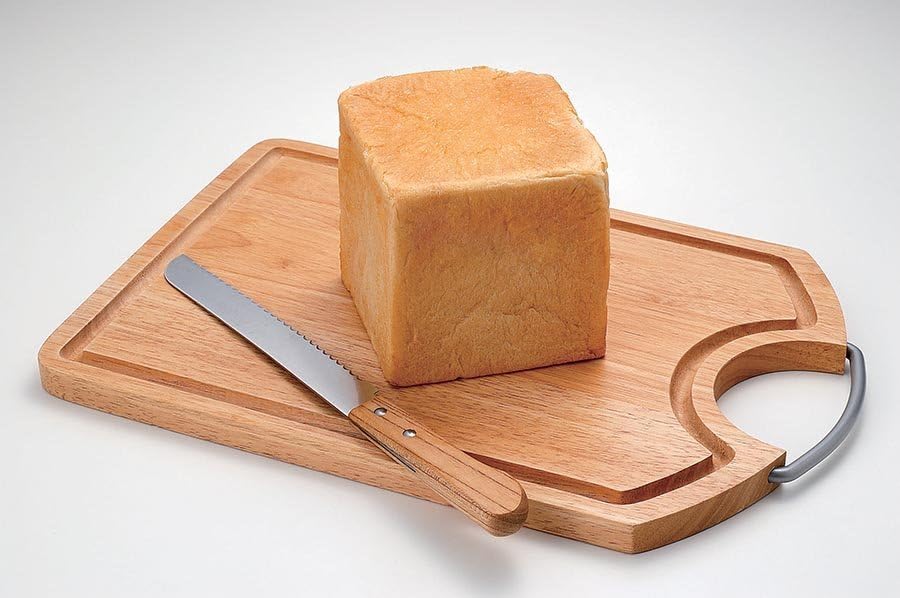 Silver 95x95x95mm Square Bread 0.5 Loaf Steel Aluminum Plated Sliding Lid Tiger Crown 2382