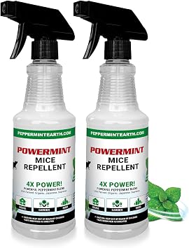 Powermint 16 Oz Peppermint Oil Mice Repellent Spray 2-Pack