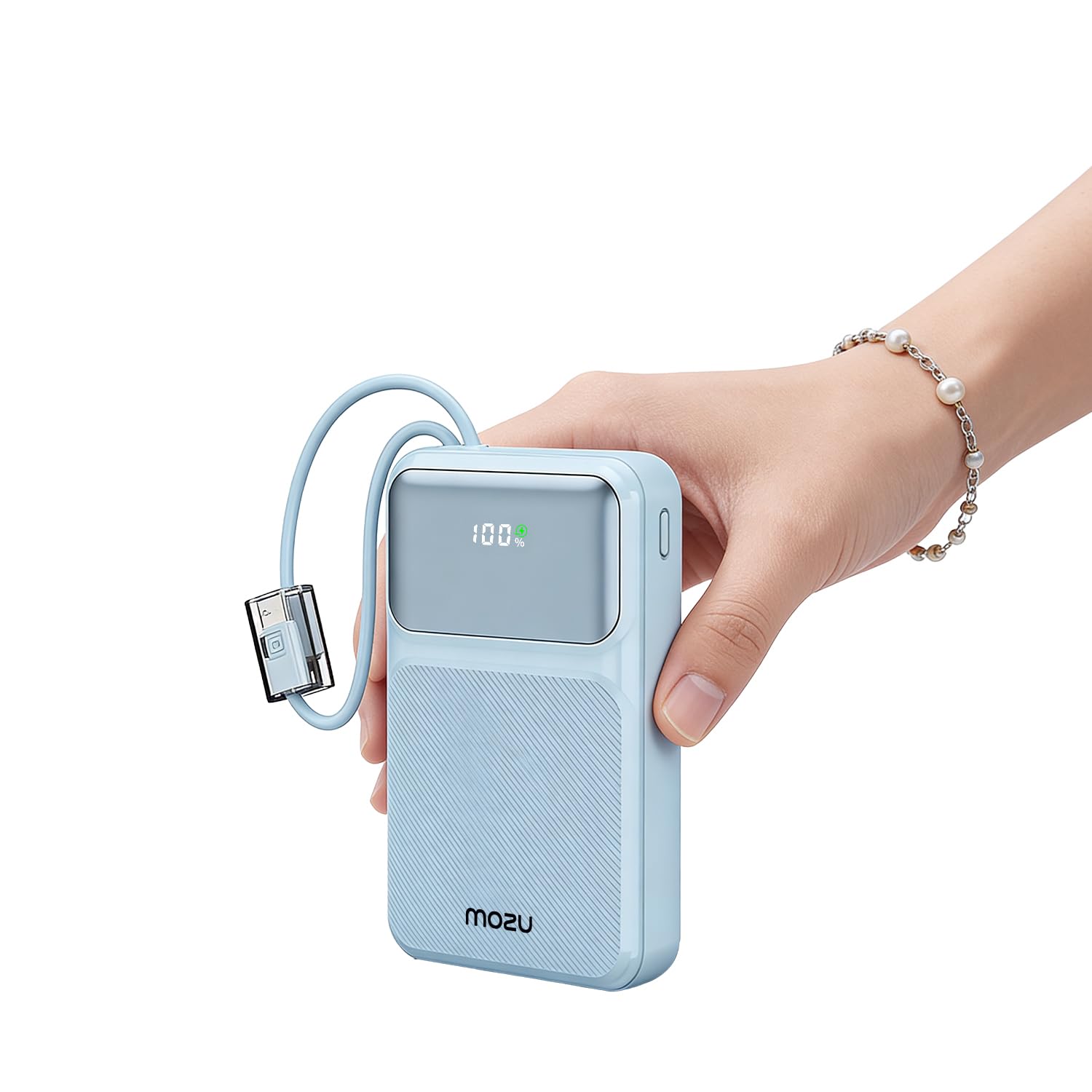 Mozu AmpUp PB120 20000mAh Compact Power Bank with in-Build Type C & 8 Pin Cable |Carry Handle Design|22.5W Fast Charging|Flight Approved 77Wh|Digital Display-image-19