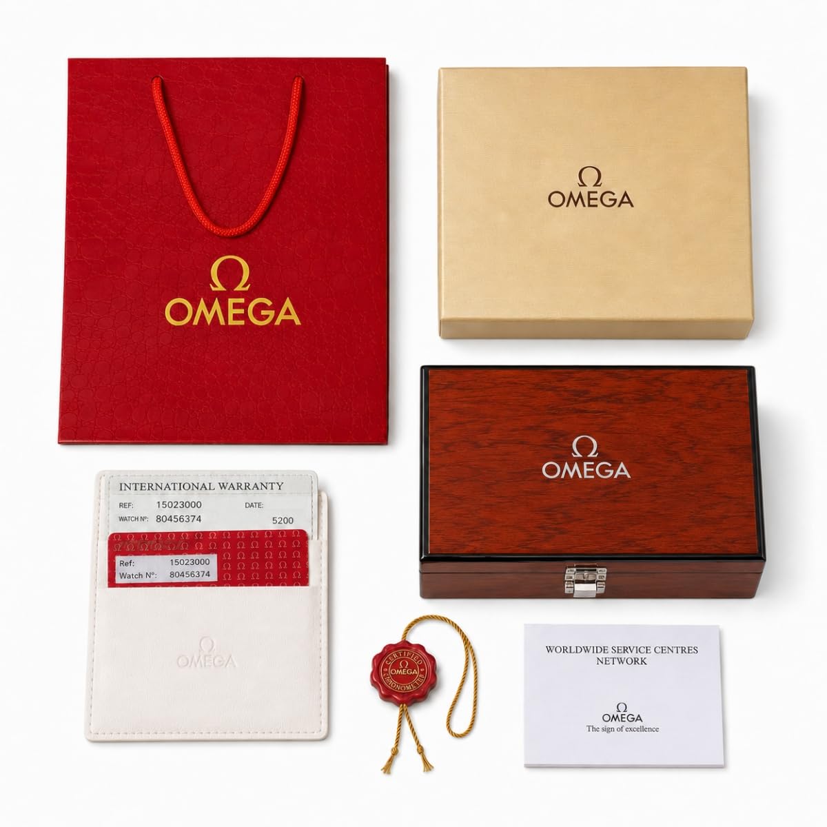 Custodia Orologio da Polso Singolo Marrone Scatola Contenitore Orologi in Legno Cuoio Cuscino Chiusura Metallica Supporto Espositivo per OMEGA Seamaster