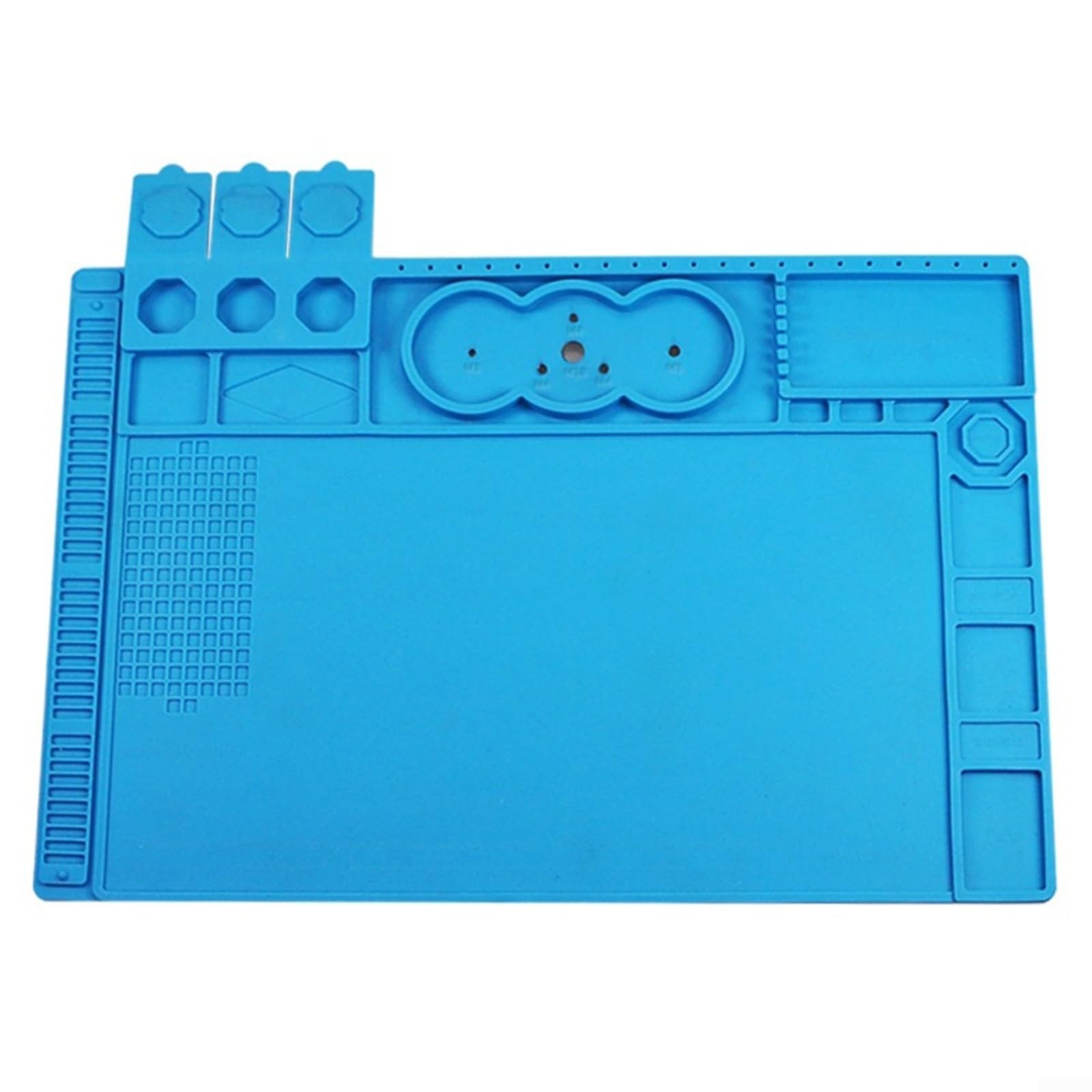 Silikon Lötmatte TE-506 Hitzebeständig 48x32cm Arbeitsmatte für Lötstation Reparatur von Elektronikgeräten wie Telefonen Uhren Computern rutschfest flexibel