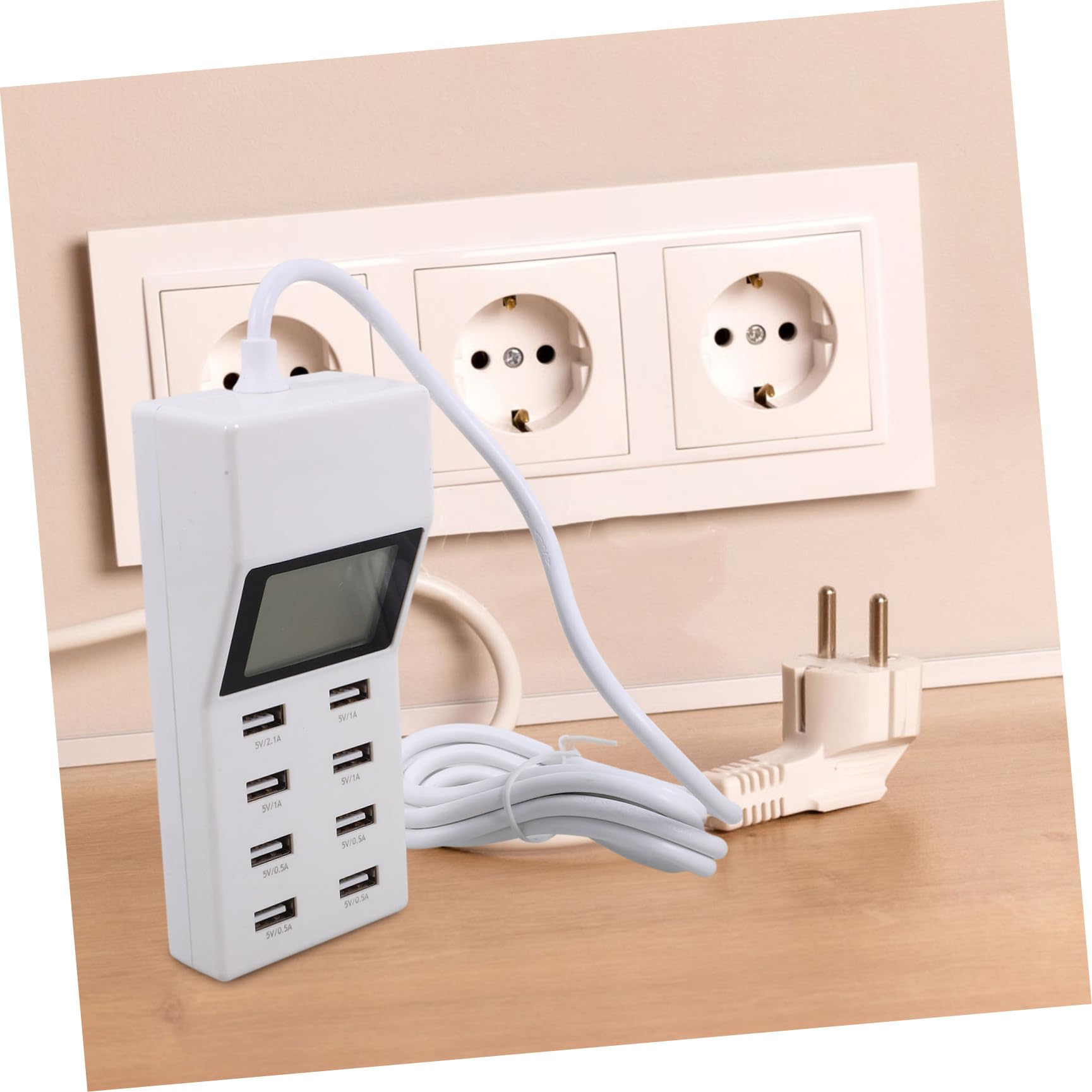 Stazione di Ricarica USB Multipla a 8 Porte Schermo Lcd