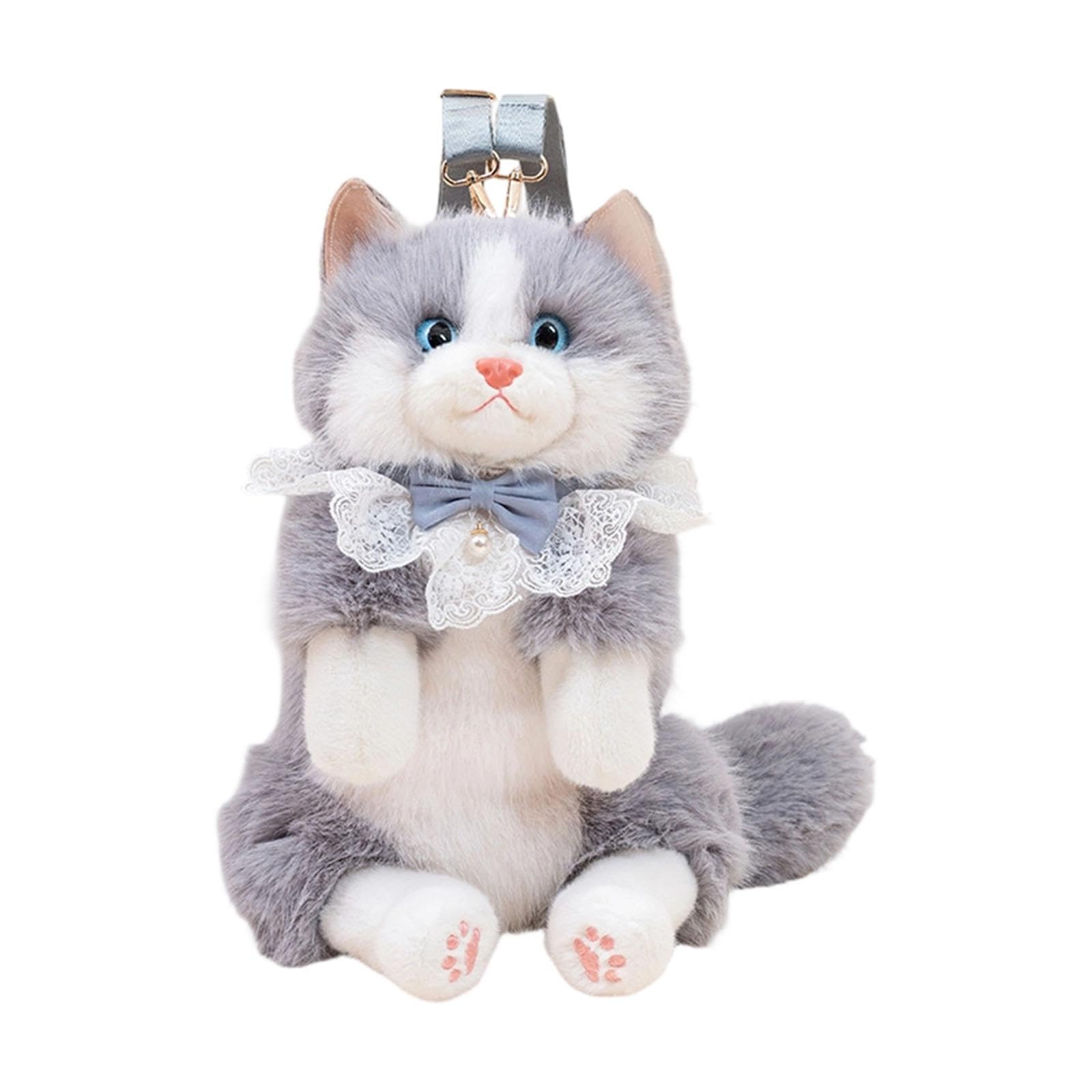 Ragdoll Cat Shaped Backpack Travel Backpack Cute Lightweight Fashion Daypack Gray-image-24