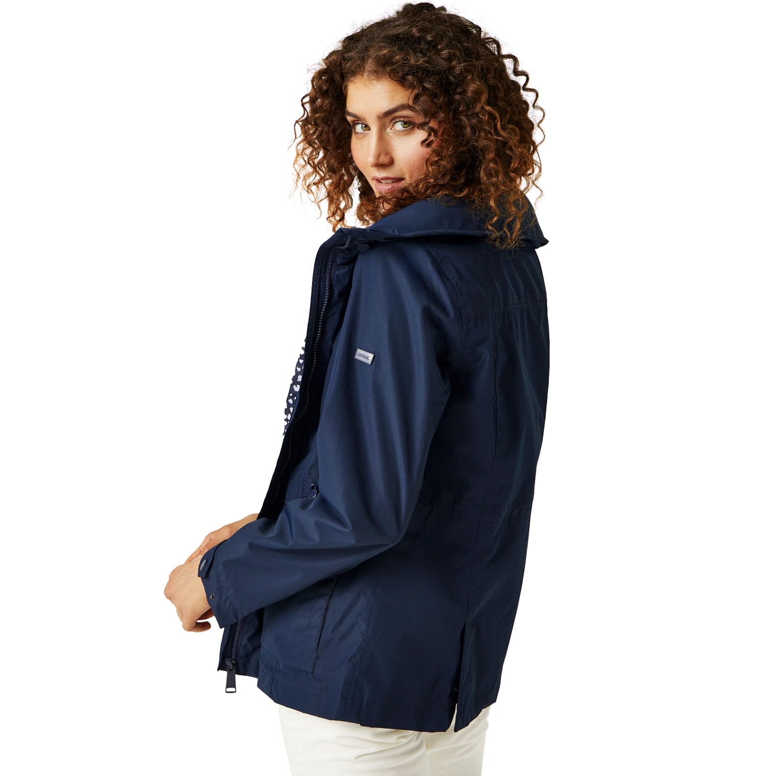 Regatta Regatta Damski płaszcz przeciwdeszczowy z kapturem Navassa na całej długości Kobiety Regatta Women's Navassa Waterproof Jacket