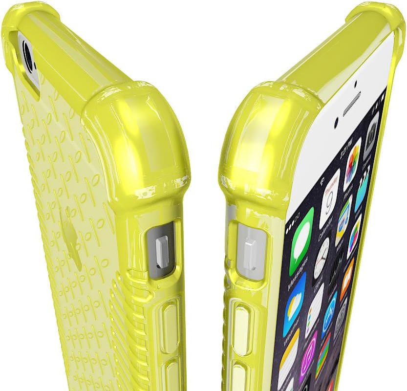 iPhone 6s Case, LUVVITT [Clear Grip] Soft Slim Flexible TPU Back Cover Transparent Rubber Case for Apple iPhone 6 / iPhone 6s (4.7 inch) - Neon Yellow