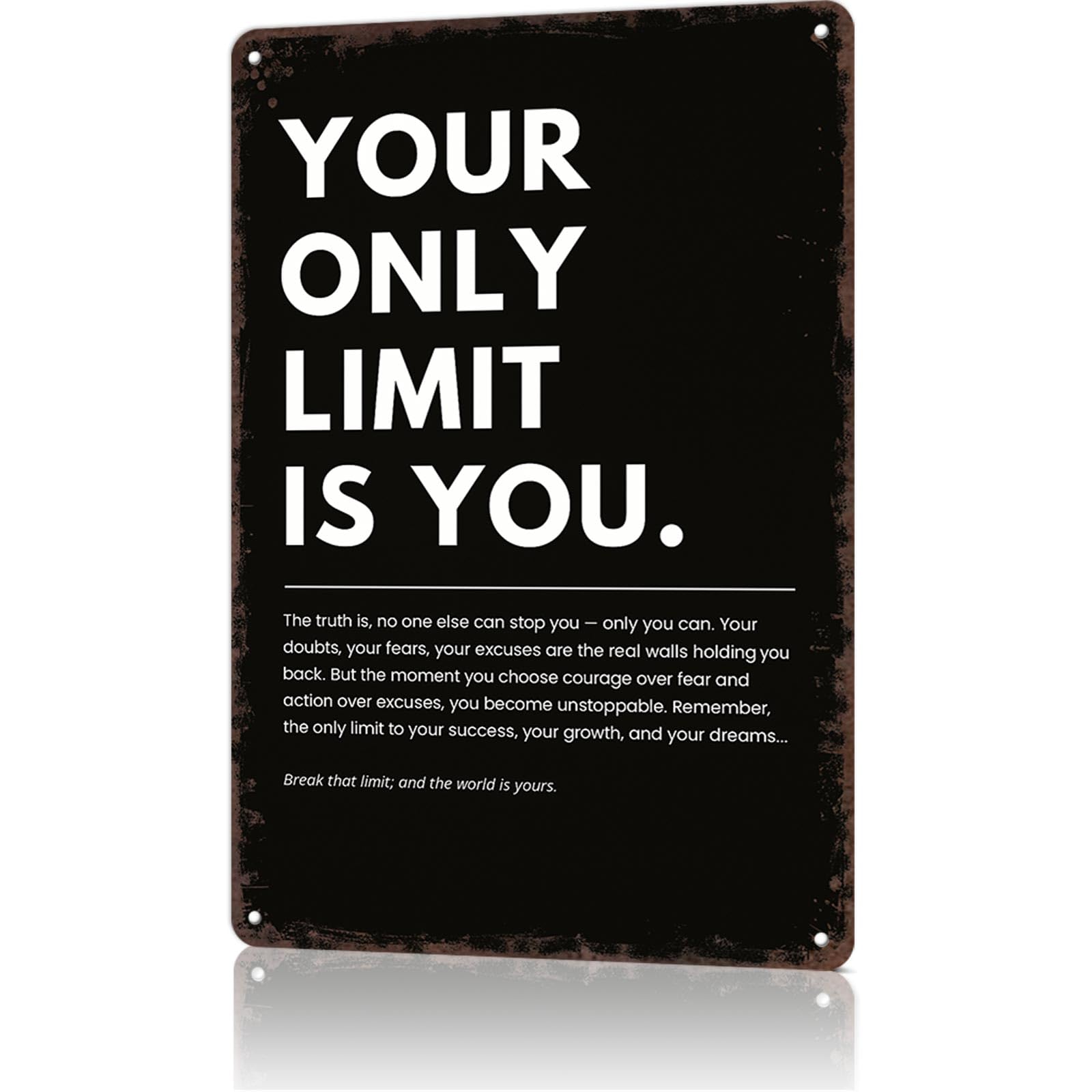 KWQDOZF Funny Metal Signs Poster 8x12inch Motivational Quote Aluminum Sign Wall Art For Home Room Bedroom Office Decor