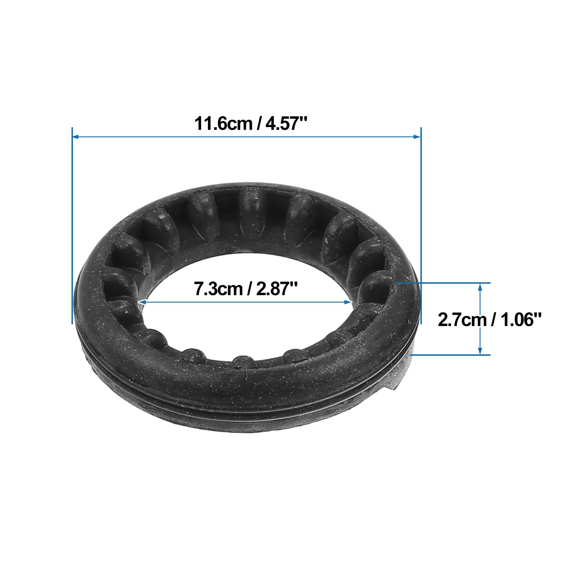 X AUTOHAUX 2 Pcs Black Rear Upper Suspension Coil Spring Insulator