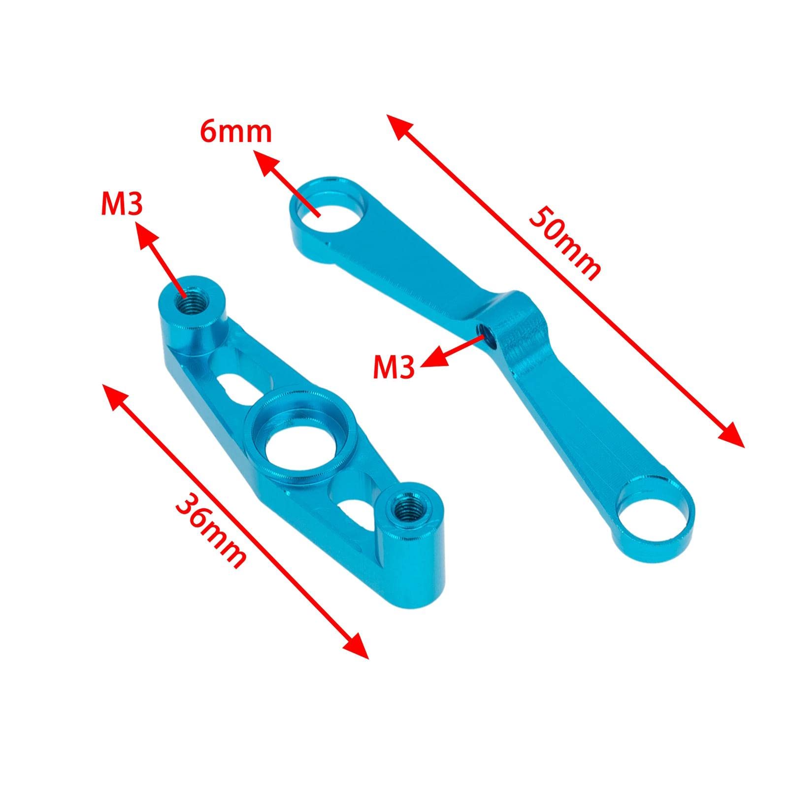 10 Stück RC Auto Teile Aluminiumlegierung Hinterer Schwenkarm Achsschenkelträger Ersatzteile Motorhalterung Benutzerfreundlich für Modellauto Upgrade, Lenkungssatz