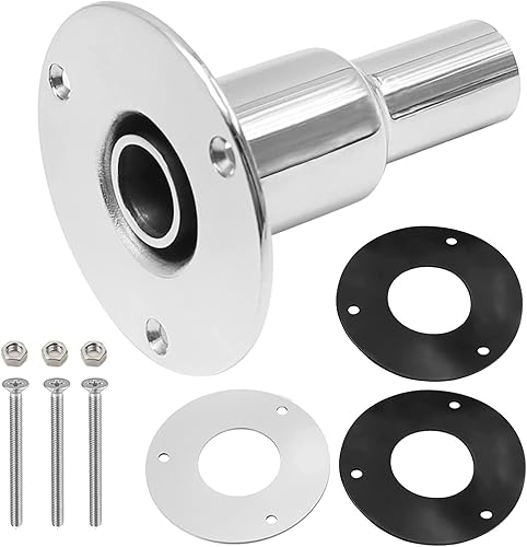 Accesorio de tubo de escape a través del casco, acero inoxidable de 0.996 pulgadas, tubo de escape 316 a través del casco, accesorios con pernos y