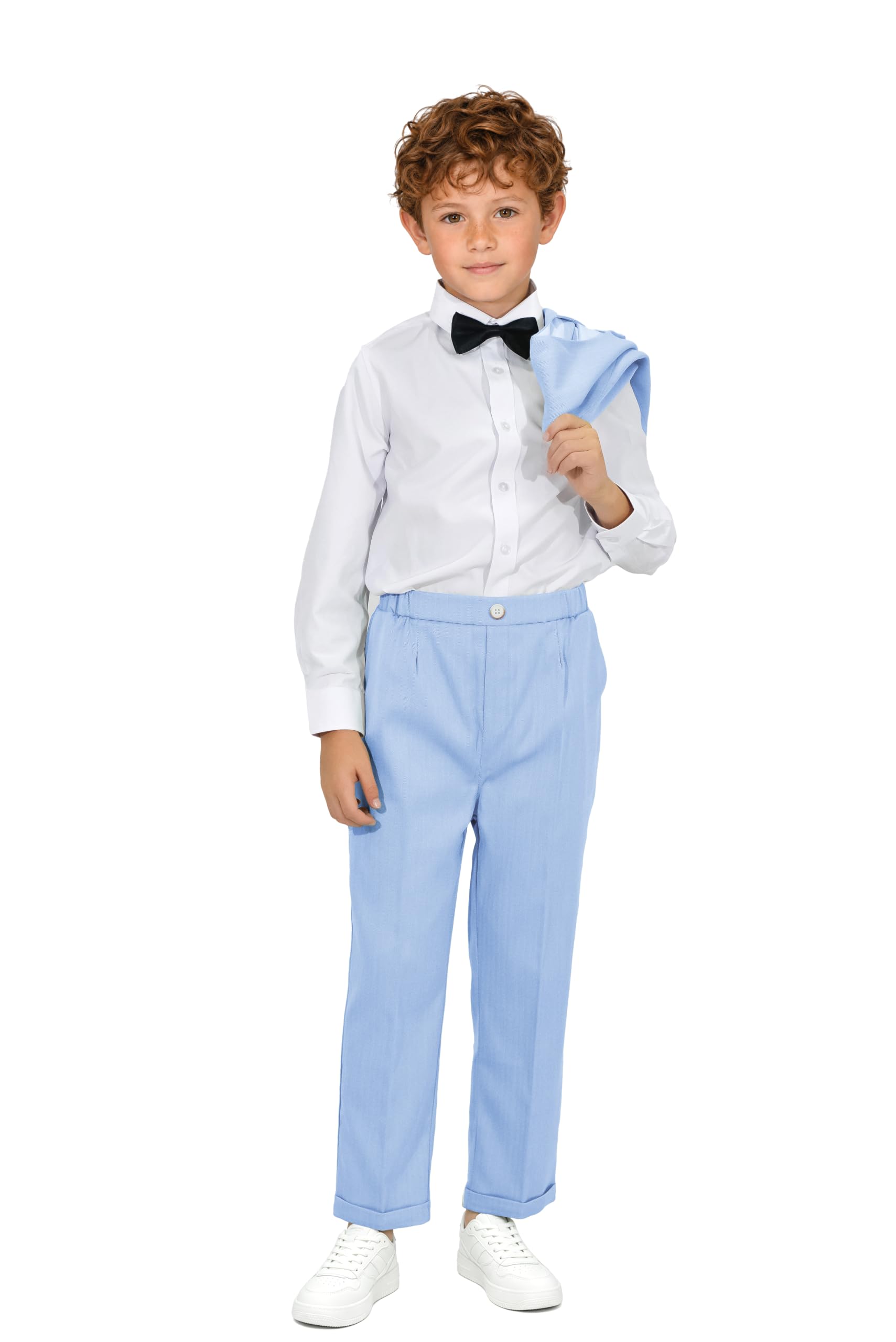 LOLANTA Abito da Cerimonia 4 Pezzi per Bambino, Set di Gilet, Occasione Festa di Matrimonio Compleanno Bambini, 2-13 Anni
