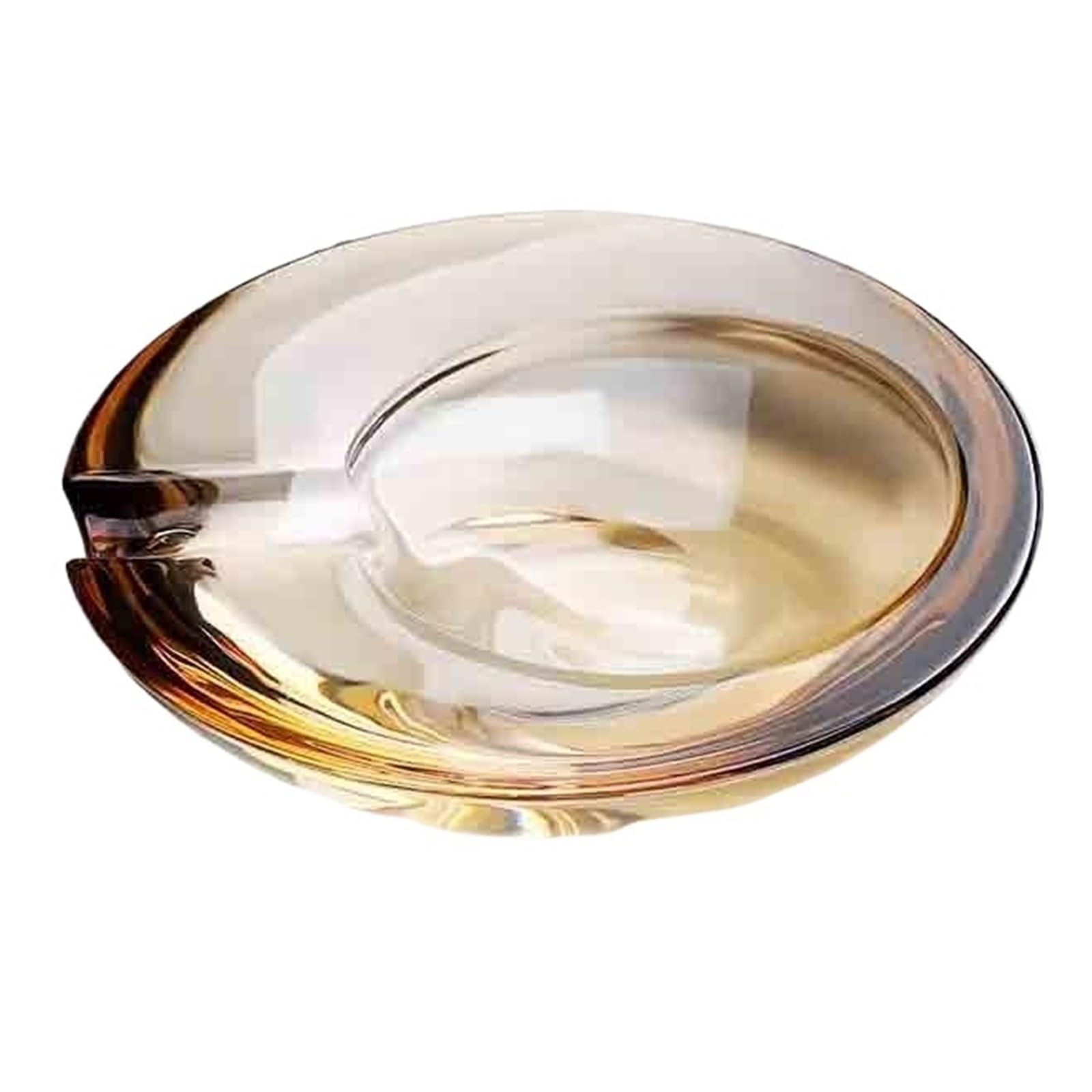 Cigarettes Ashtrays Crystal Glass Ashtray for Office Cigar Decorative(Yellow)