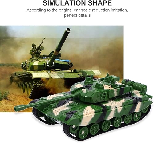 Miniatura 11 de Modelos de tanques de plástico para niños, juguetes de vehículos, decoración de cubierta para niños y niñas Camuflaje Amarillo,Verde